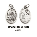 DIY小吊牌-小德兰+为我等祈-锌合金-2.2cm