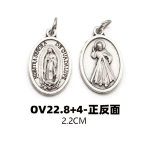 DIY小吊牌-上主慈悲+瓜达卢佩-锌合金-2.2cm