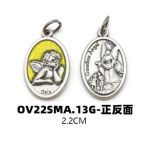 DIY小吊牌-拉斐尔小天使-锌合金-黄色-2.2cm