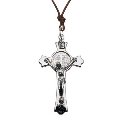 十字架-圣本笃-锌合金-带挂绳-5.5cm