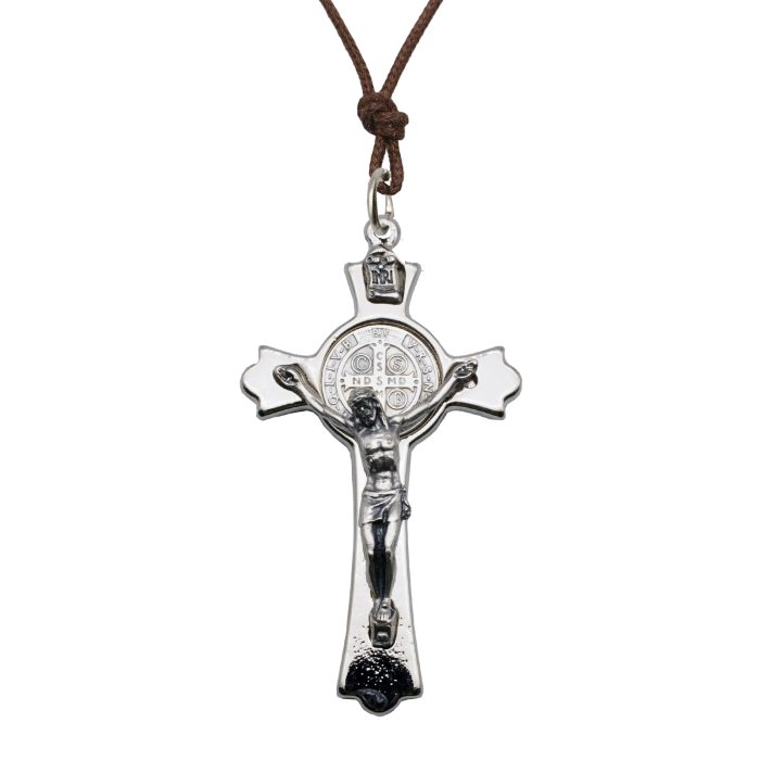十字架-圣本笃-锌合金-带挂绳-5.5cm Catholic religious art