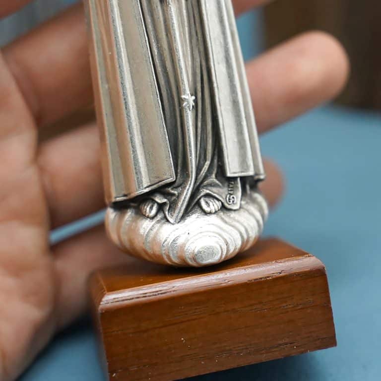 合金像-法蒂玛-胡桃木底座-13cm