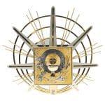 圣爵与葡萄主题墙壁圣体龛 - 门30 x 30厘米，放射背景67 x 67厘米