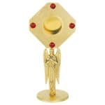 带祈祷天使的圣髑 - 高21厘米，圣龛直径5厘米