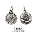 DIY小吊牌-小德兰-锌合金-银色-1.3cm
