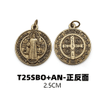 DIY小吊牌-本笃-锌合金古铜色-2.5cm