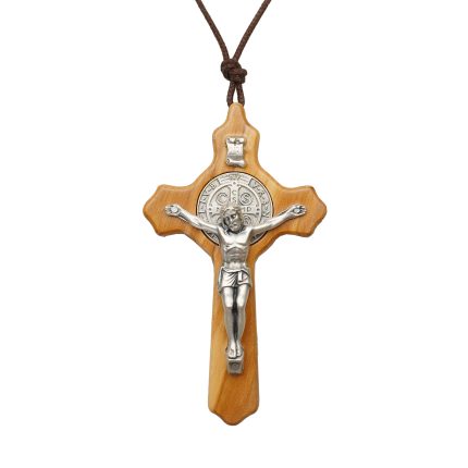 十字架-圣本笃-锌合金-金色珐琅-7.5x4.5cm