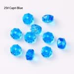 DIY珠子-车轮珠50面-25开普蓝4x6mm（约60颗）