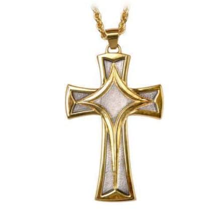 主教用-胸前十字架-简约款-黄铜-10x6cm