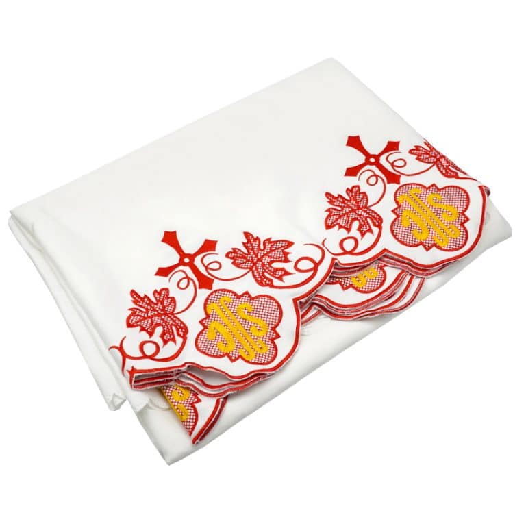 祭台布-刺绣-红色-130x300cm
