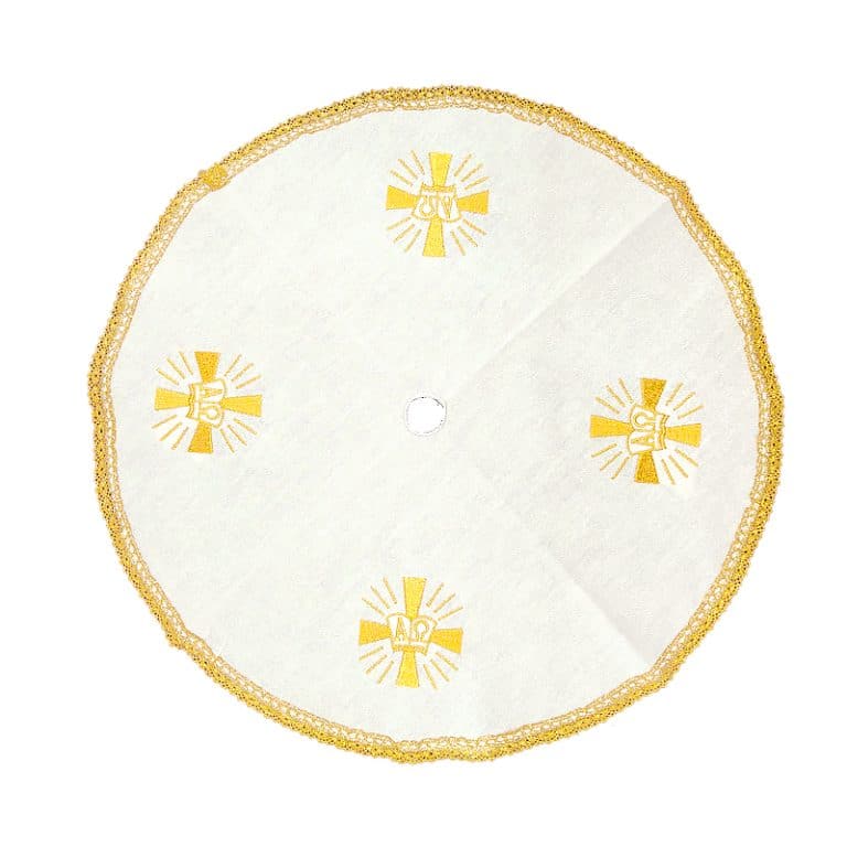 圣体盖布-AΩ符号-刺绣-直径47.5cm