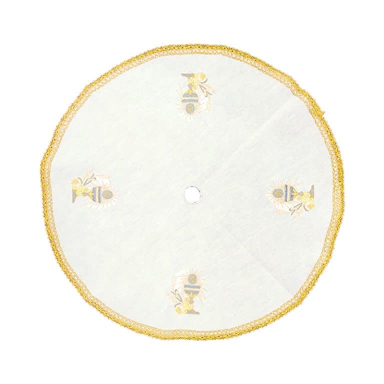 圣体盖布-葡萄与圣爵-刺绣-直径47.5cm