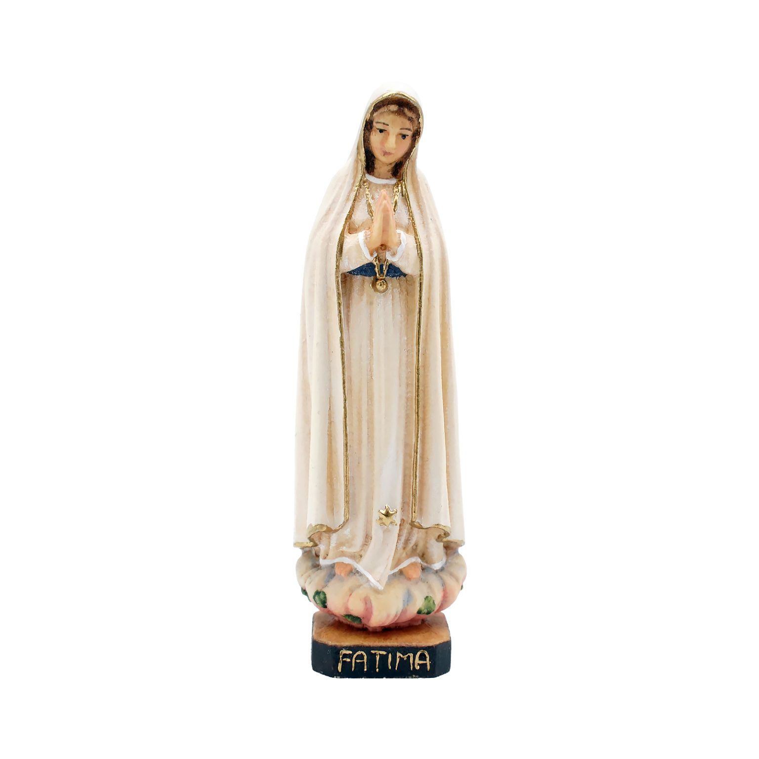 【现货】阿尔卑斯木雕-现货-法蒂玛圣母（Our Lady of Fátima）-彩色-8/11.5cm