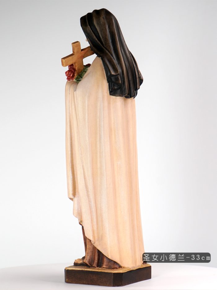 【现货】木雕-小德兰-彩色 Catholic religious art