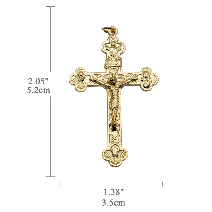 DIY十字架-锌合金-金色-5.2x3.5cm Catholic religious art