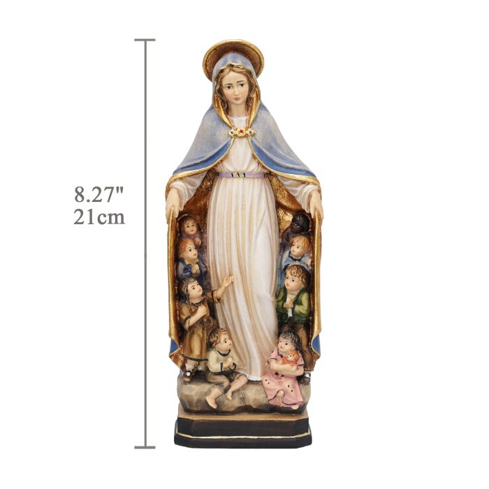 【现货】阿尔卑斯木雕-儿童护卫之母（Blessed Mother with children of the world）-彩色-21cm - 图片 2