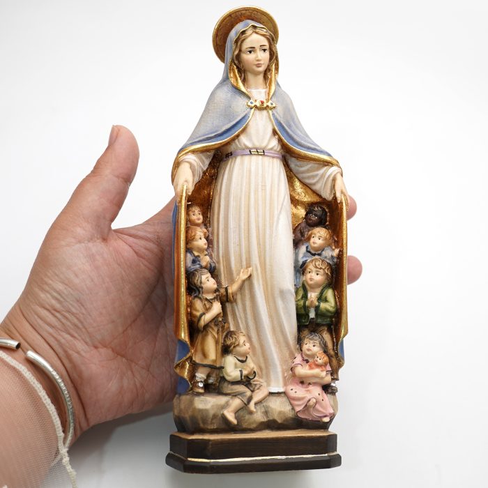 【现货】阿尔卑斯木雕-儿童护卫之母（Blessed Mother with children of the world）-彩色-21cm - 图片 4
