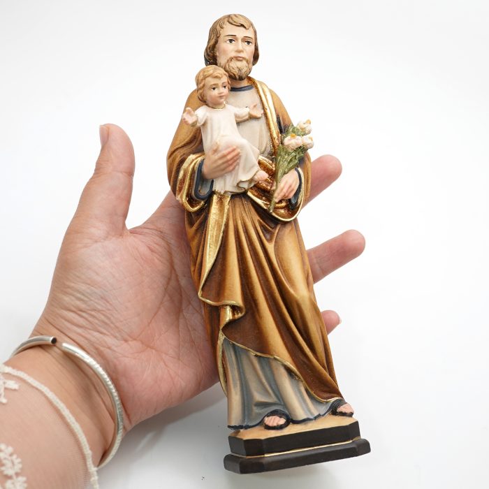 【现货】阿尔卑斯木雕--若瑟抱耶稣-彩色-8.5/21cm - 图片 10