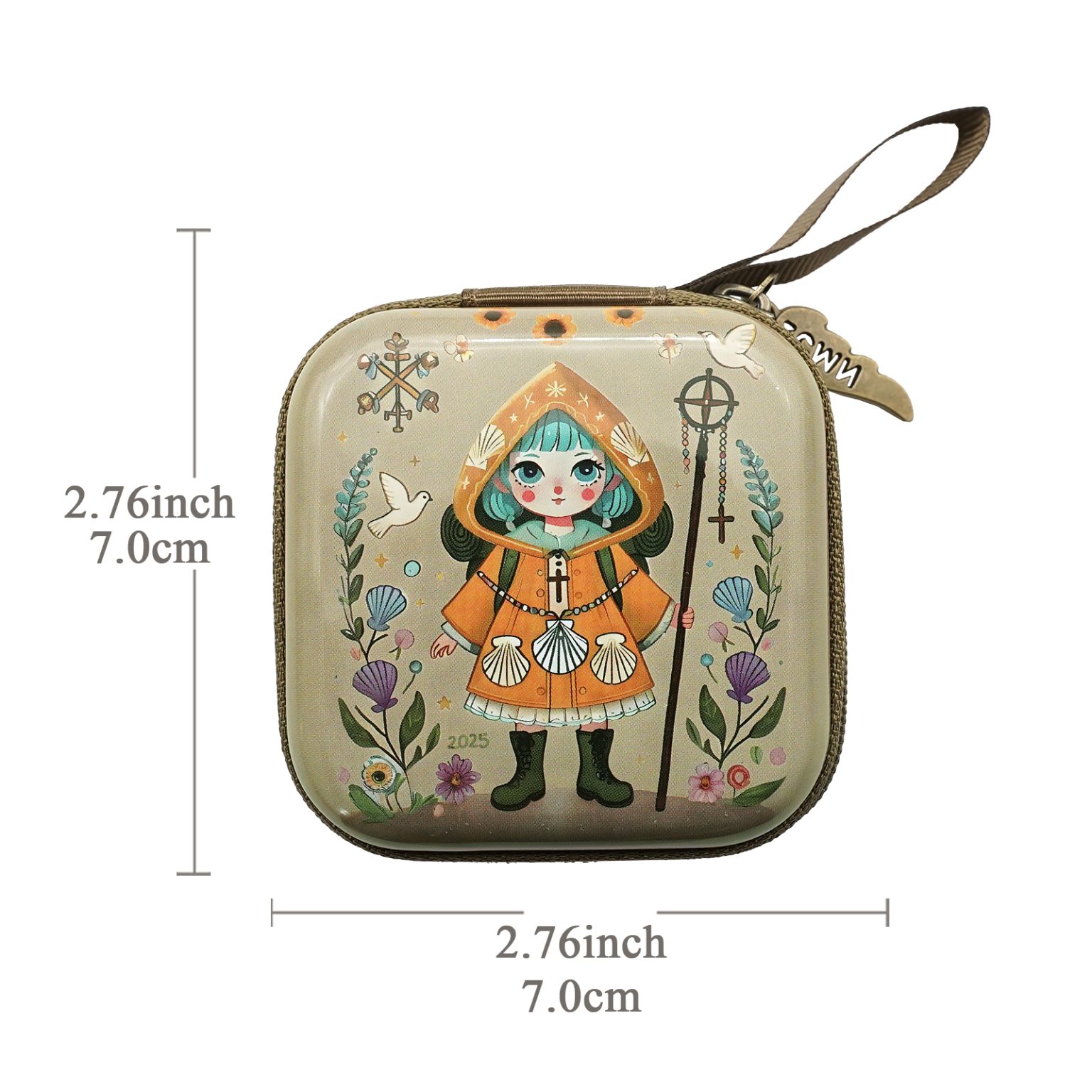 金属念珠包-朝圣者 (Pilgrim)-拉链款-7x7cm厚度3.3cm