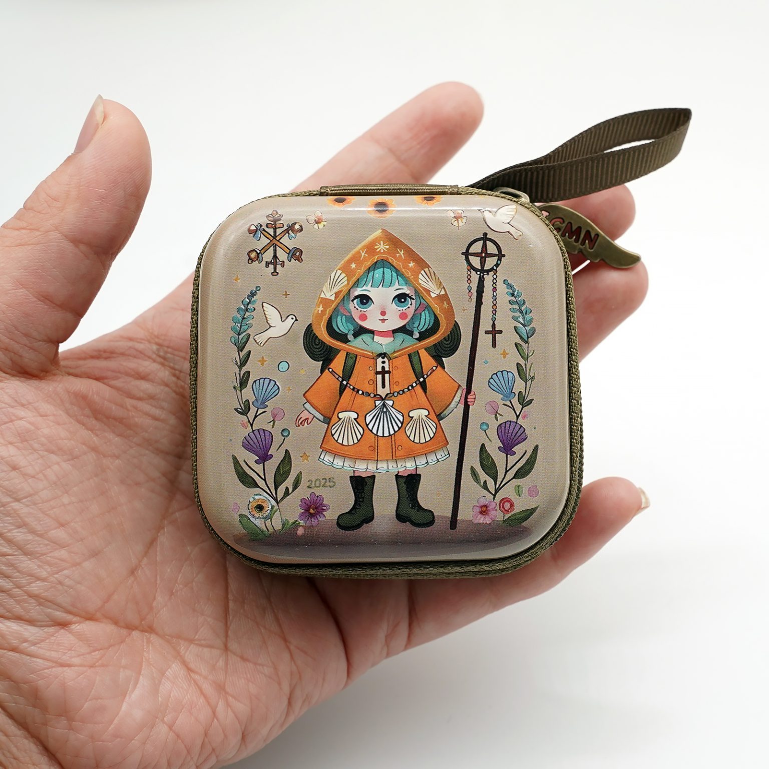 金属念珠包-朝圣者 (Pilgrim)-拉链款-7x7cm厚度3.3cm
