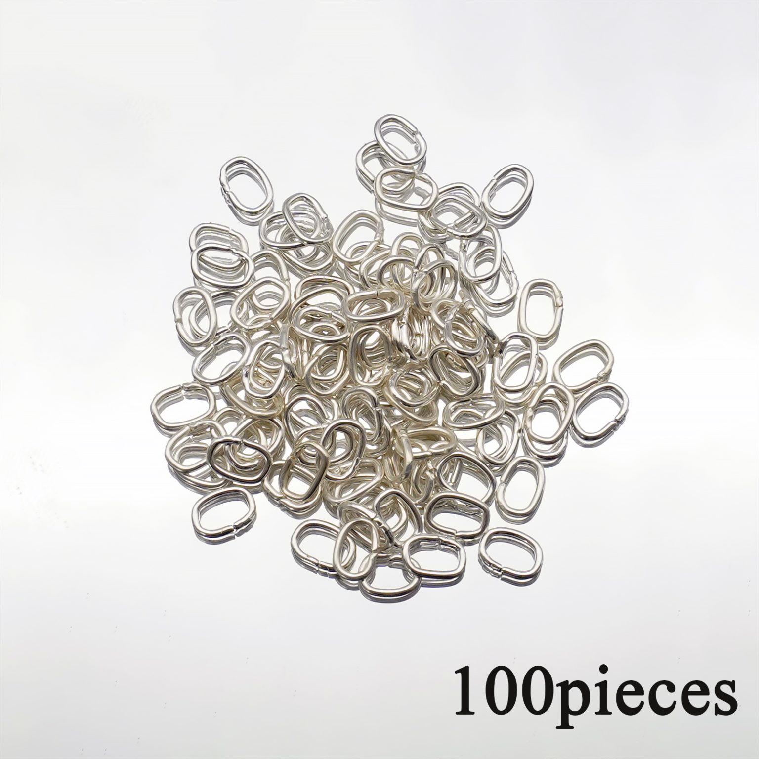开口环-椭圆形-开口环 0.7X4X6MM 银色（100个）