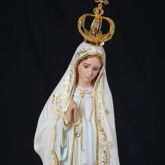 【现货】葡萄牙木雕-法蒂玛圣母-带鸽子-60厘米 Catholic religious art