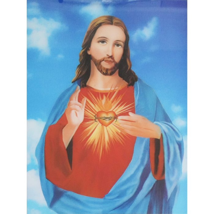 3D立体圣像画-耶稣圣心B款-39.5x29.5cm Catholic religious art