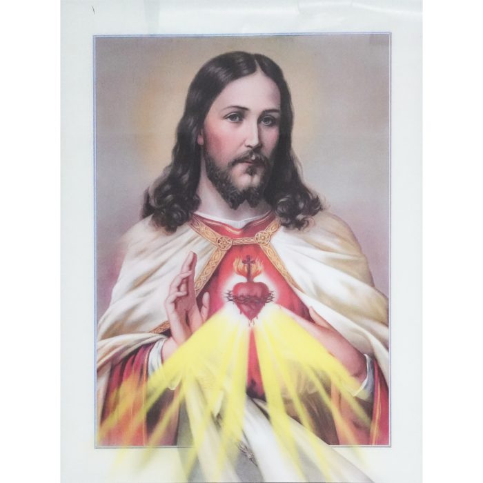 3D立体圣像画-耶稣圣心C款-39.5x29.5cm Catholic religious art