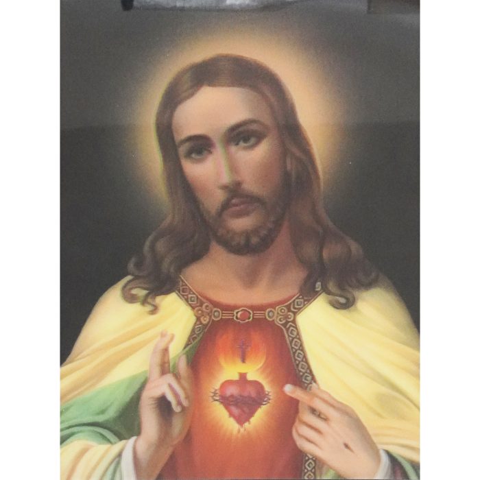 3D立体圣像画-耶稣圣心D款-39.5x29.5cm Catholic religious art