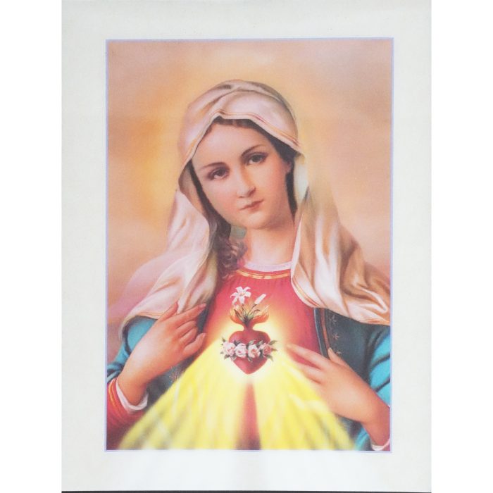 3D立体圣像画-圣母圣心A款-39.5x29.5cm Catholic religious art