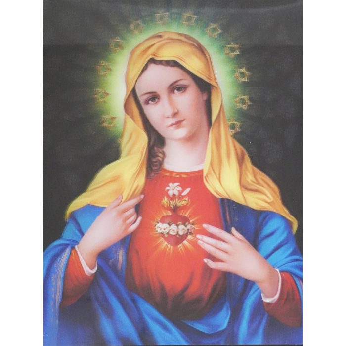 3D立体圣像画-圣母圣心B款-39.5x29.5cm Catholic religious art