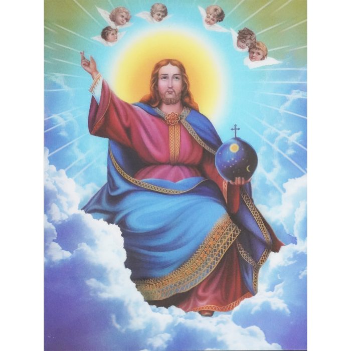 3D立体圣像画-全能基督-39.5x29.5cm Catholic religious art