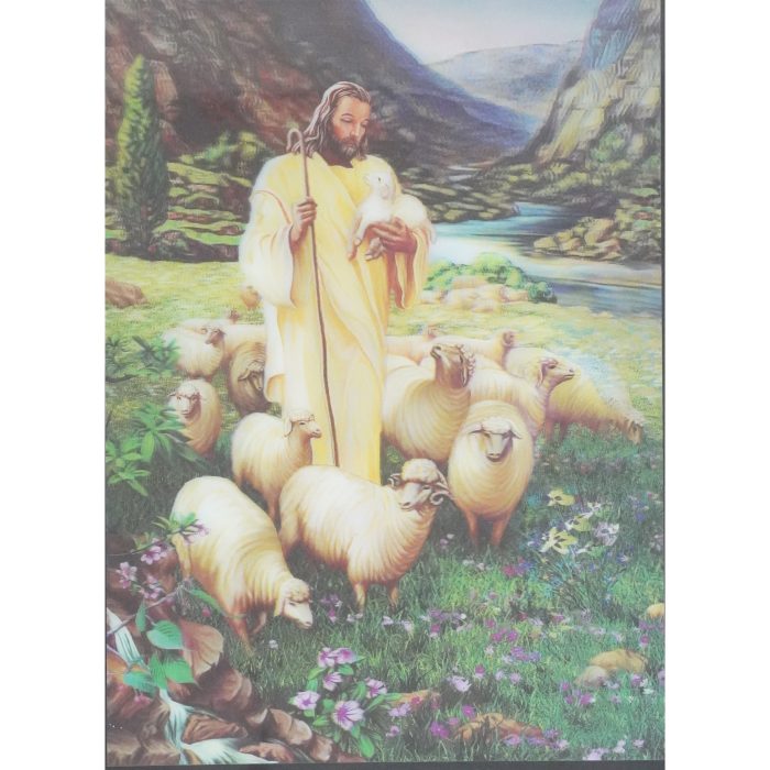 3D立体圣像画-耶稣善牧-39.5x29.5cm Catholic religious art
