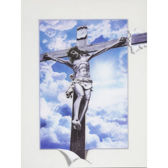 3D立体圣像画-十字架-39.5x29.5cm Catholic religious art