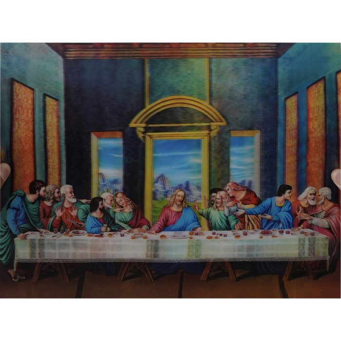 IC043D020 3D立体圣像画-最后晚餐-39.5x29.5cm Catholic religious art