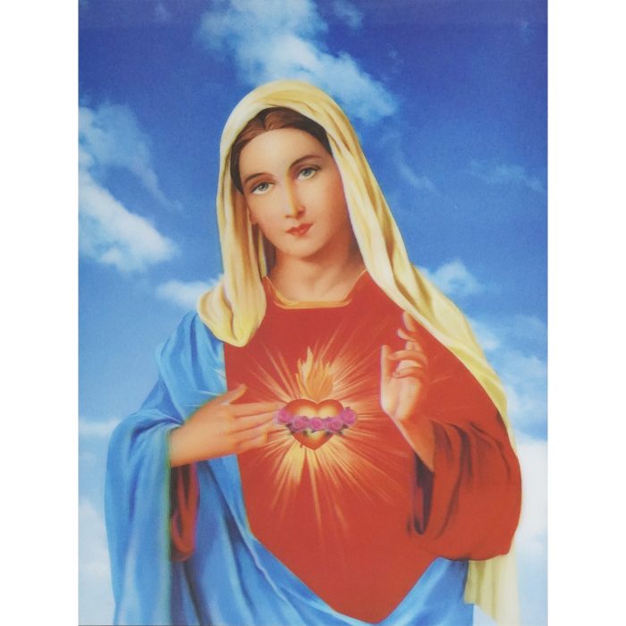 3D立体圣像画-圣母圣心C款-39.5x29.5cm Catholic religious art