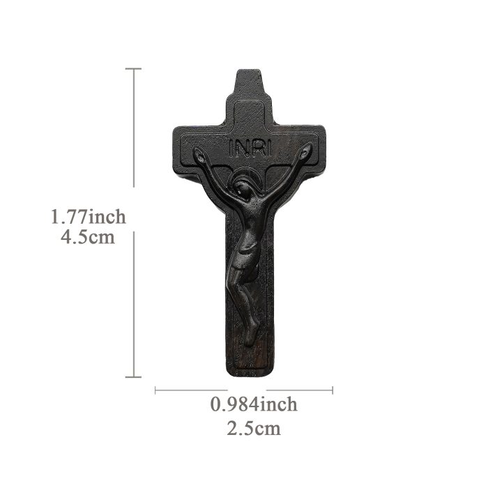 DIY十字架-黑檀紫檀橄榄木-4.5x2.5cm Catholic religious art