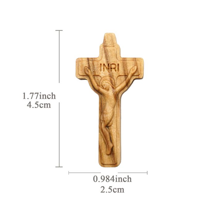 DIY十字架-黑檀紫檀橄榄木-4.5x2.5cm Catholic religious art
