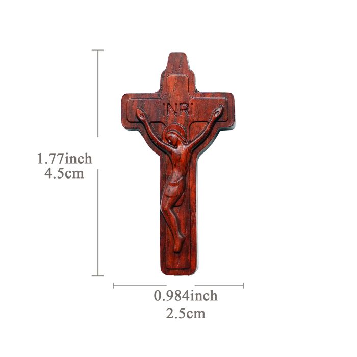 DIY十字架-黑檀紫檀橄榄木-4.5x2.5cm Catholic religious art