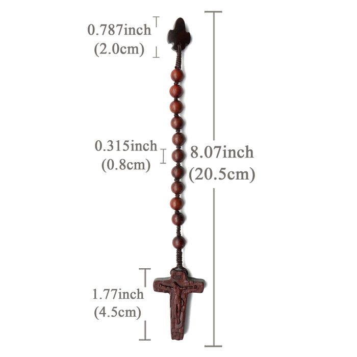 一端念珠-简约-页岩背景-紫檀8mm绳编款 Catholic religious art