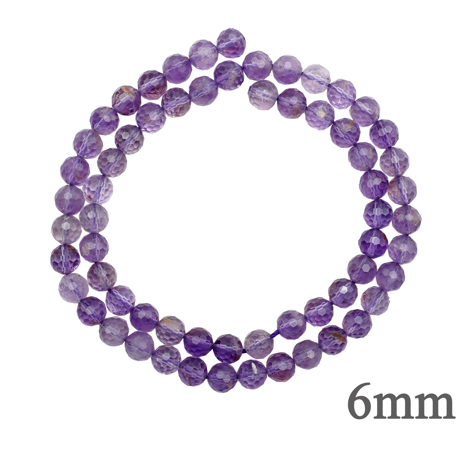 IC03BG057-5MM DIY珠子-128足球面-天然紫幽灵-6x6mm单颗 - 图片 1