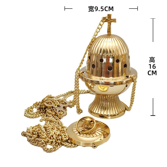 【现货】提炉-带十字架-高16厘米 Catholic religious art