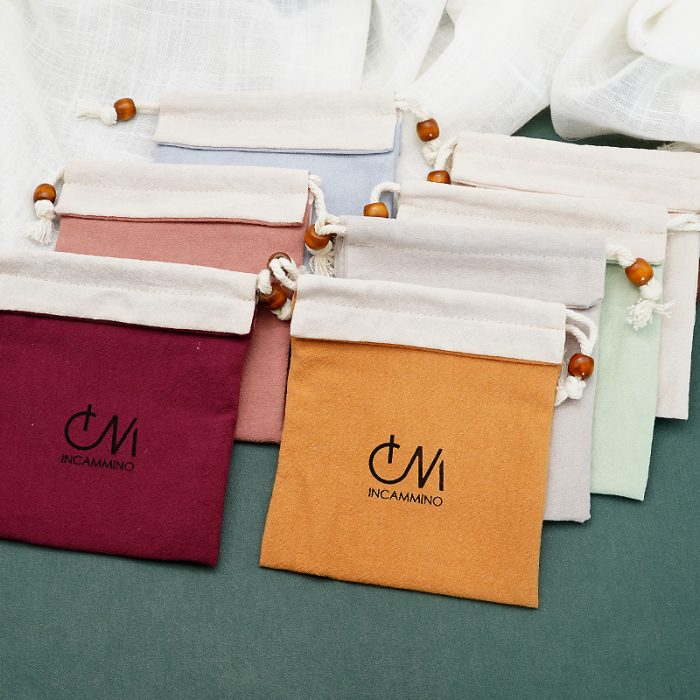 念珠包-抽绳款-九色-14X13cm Catholic religious art