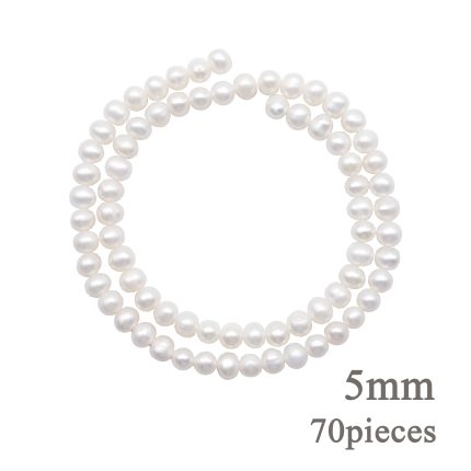 DIY珠子-白珍珠-5mm（1条约70颗）