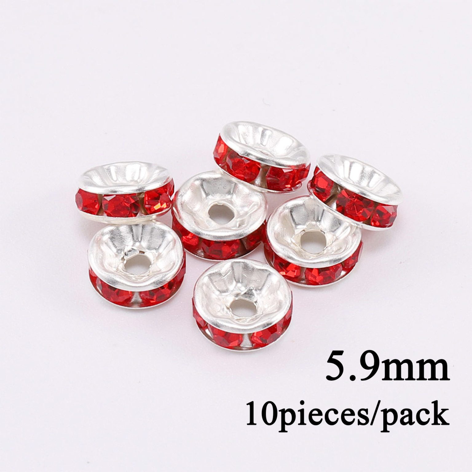 DIY隔片-镶钻-多款多颜色-5.9x2.6mm-10个/包
