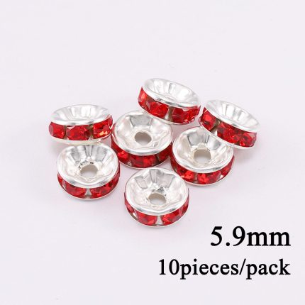 DIY隔片-镶钻-钻银色-5.9x2.9mm-10个/包