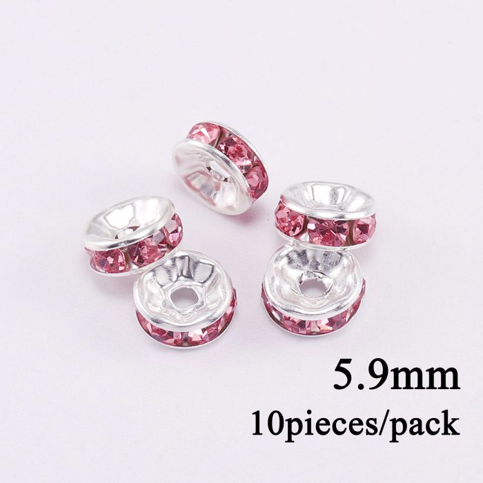 DIY隔片-镶钻-多种颜色-5.9x2.9mm-10个/包 Catholic religious art