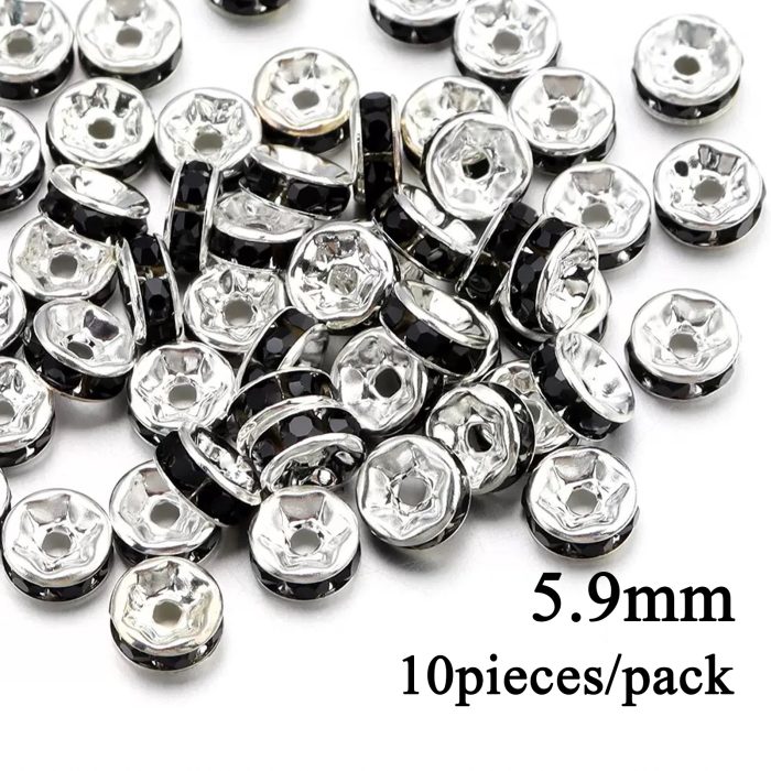 DIY隔片-镶钻-多种颜色-5.9x2.9mm-10个/包 Catholic religious art