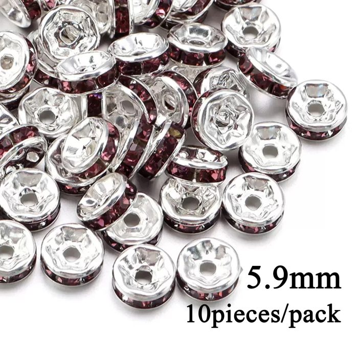 DIY隔片-镶钻-多种颜色-5.9x2.9mm-10个/包 Catholic religious art