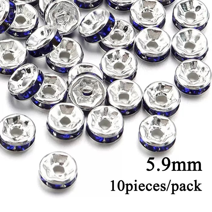 DIY隔片-镶钻-多种颜色-5.9x2.9mm-10个/包 Catholic religious art